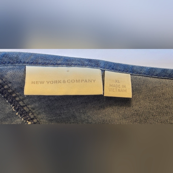 NY&Company Blue Jean Jumpsuit ~ sz XL - Picture 5 of 16